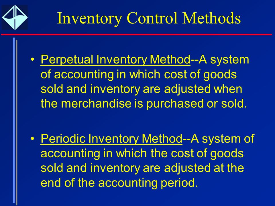 Inventory control techniques